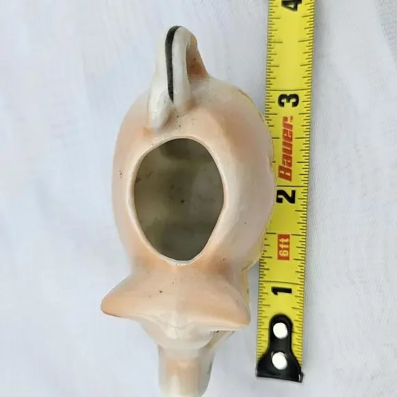 Vintage 1950s Mini Pig Creamer Pitcher | Kitsch Ceramic Farm Animal | Japan - Picture 7 of 9